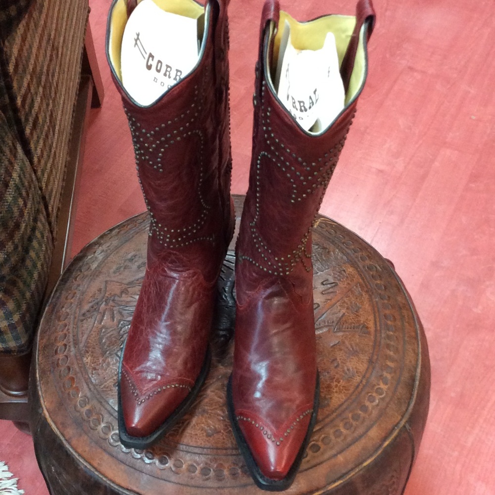 Red cowboy boots